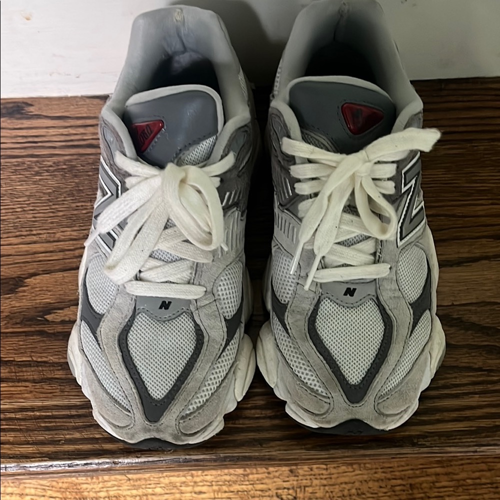 New Balance 9060 Gray and White Sneakers